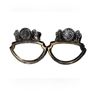 Set of 2 Ajax 957 Satin Antique Brass Cab Door Drawer Pull Handles 1" On Center